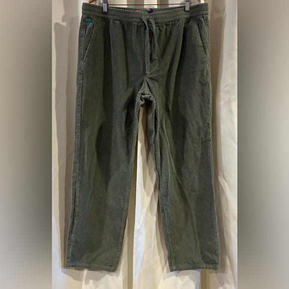 emprye Pants - VTG Empyre Pants Womens X-Large Green Baggy Hip Hop Skate Y2K Corduroy High Rise